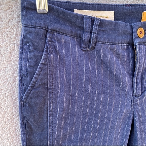 Pilcro and the Letterpress Fit Hyphen Navy Pinstripe Pant Trousers Sz 25 - Picture 2 of 14